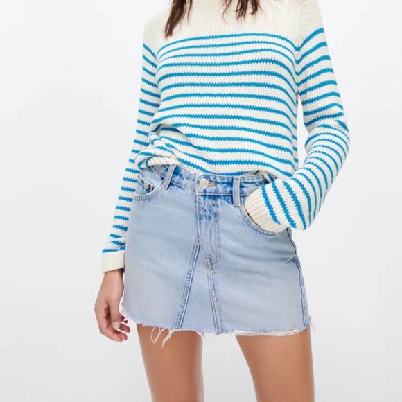 Zara ASYMMETRIC DENIM SKIRT - Picture 3 of 8